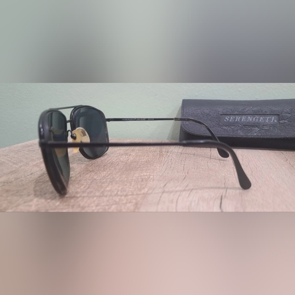 Vintage Corning Optics Serengheti Drivers 5241k Aviator Glasses With Case - Picture 5 of 16